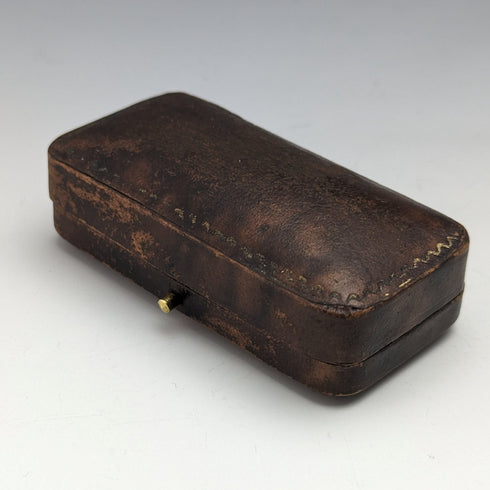 1875年頃 英国アンティーク 9ctゴールド製 小鳥装飾 ピンブローチ ケース入